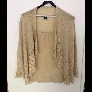 Willi Smith Cream crocheted Sweater size M